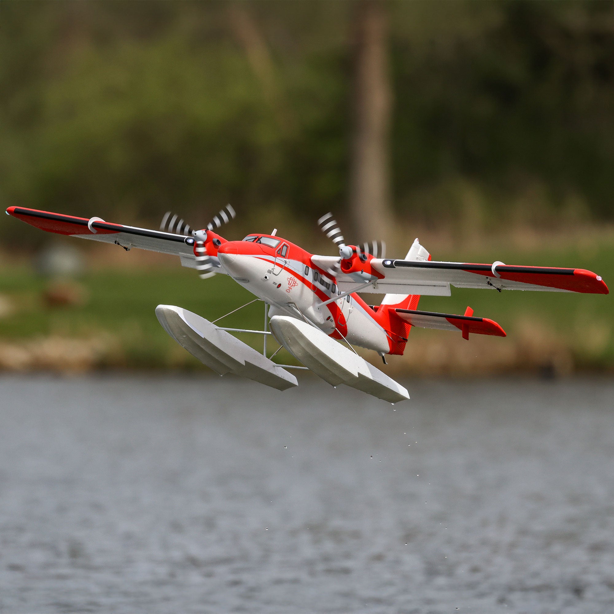 E-flite DHC-6 Twin Otter 1.4m BNF Basic with AS3X+ and SAFE Select Combo with Floats