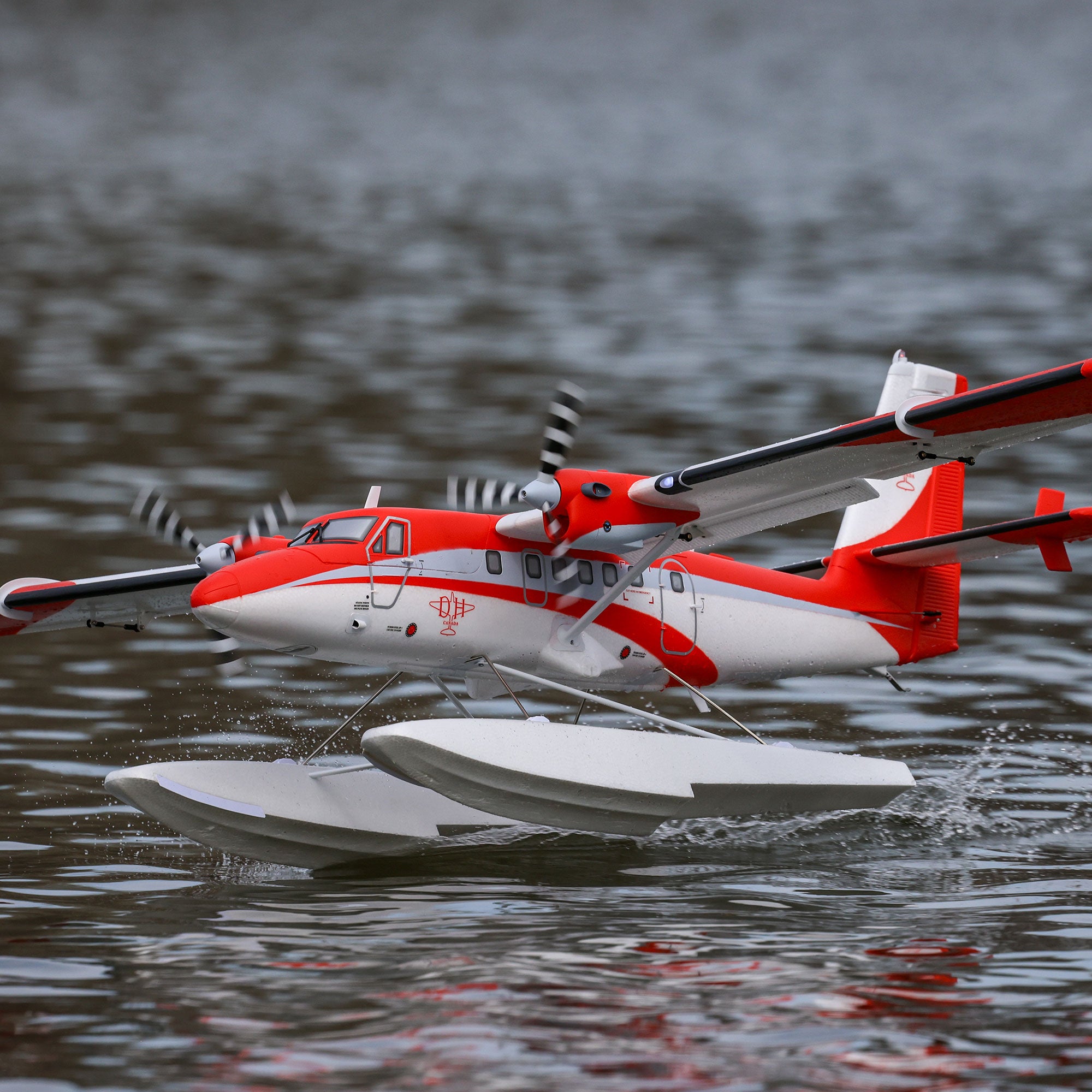 E-flite DHC-6 Twin Otter 1.4m BNF Basic with AS3X+ and SAFE Select Combo with Floats