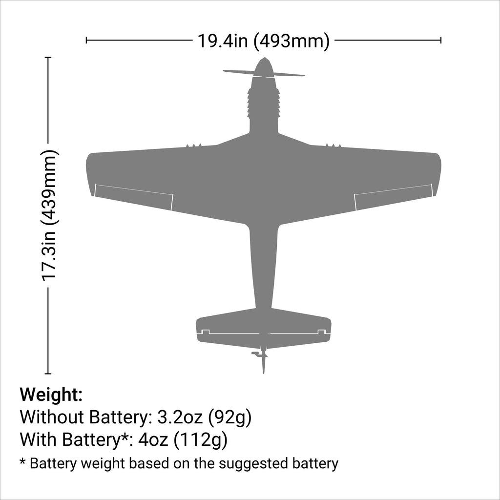 E-flite UMX P-51D Voodoo BNF Basic with AS3X and SAFE Select