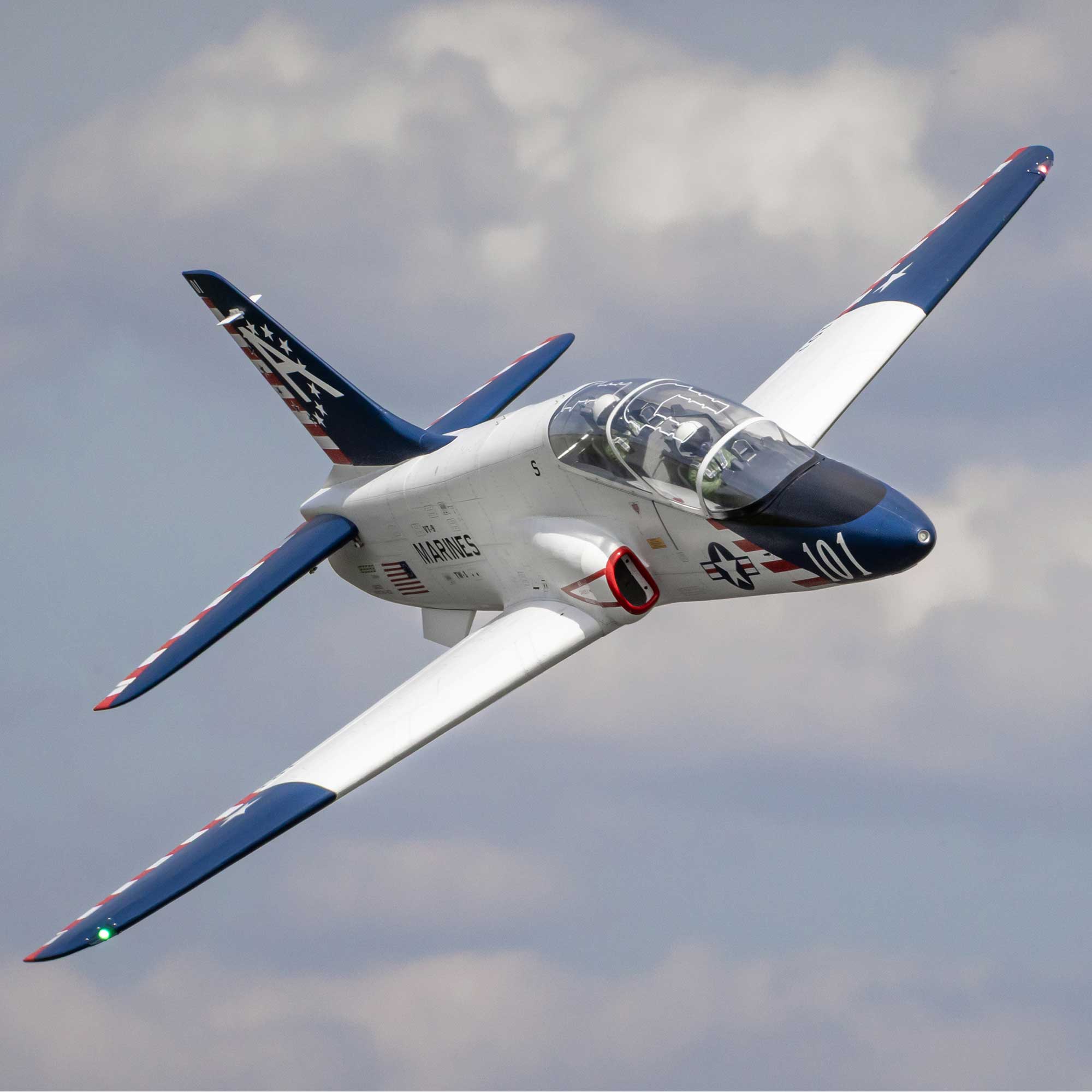 Hangar 9 Hawk/T-45 140-160N ARF with Retract Set, KingTech K-160G4+, Spektrum AR20410T Receiver, Synapse AS3X+ Module, and Spektrum Servos