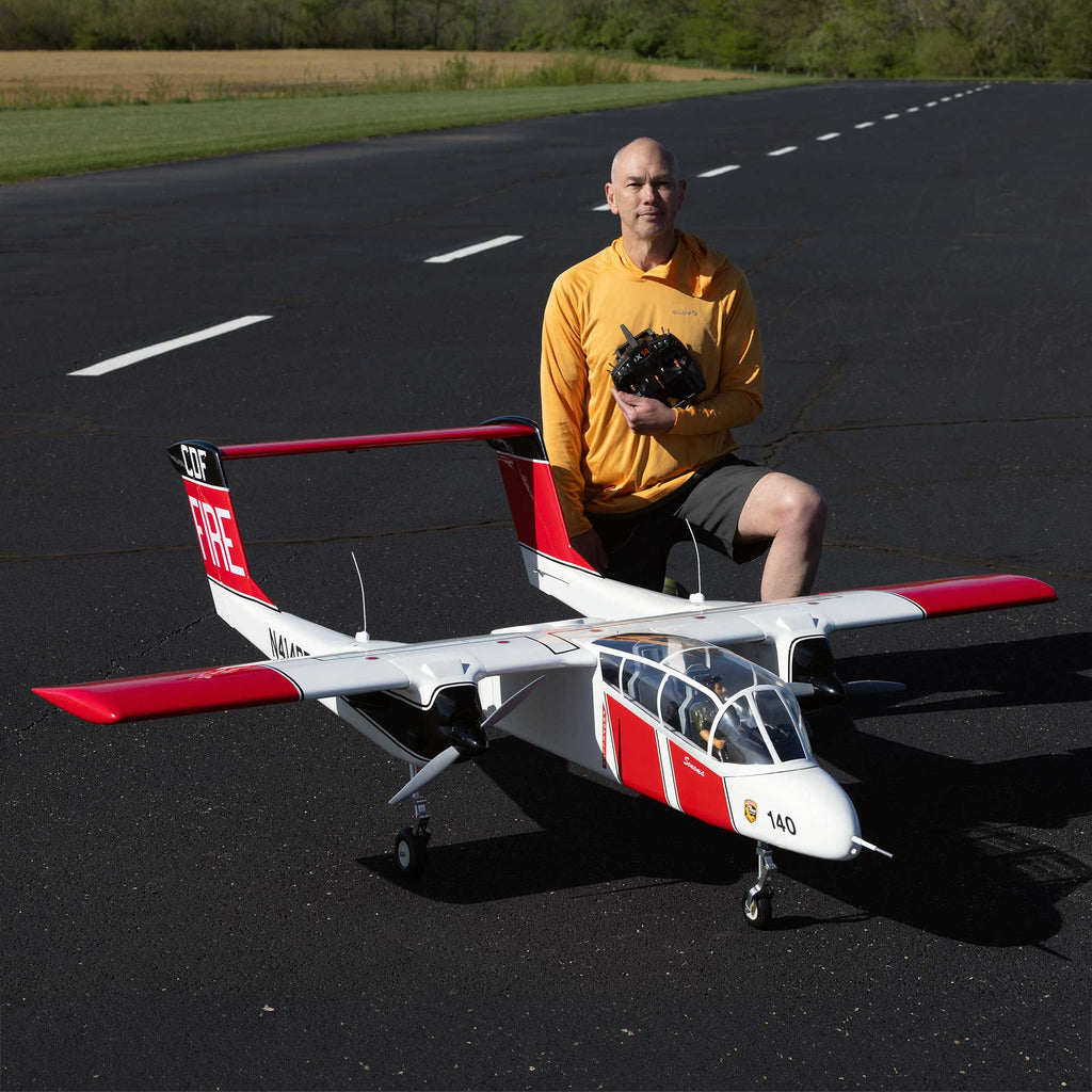 Hangar 9 OV-10 Bronco 20cc ARF with Landing Gear Set, Spektrum Avian Motors, ESCs and Spektrum Servos Combo