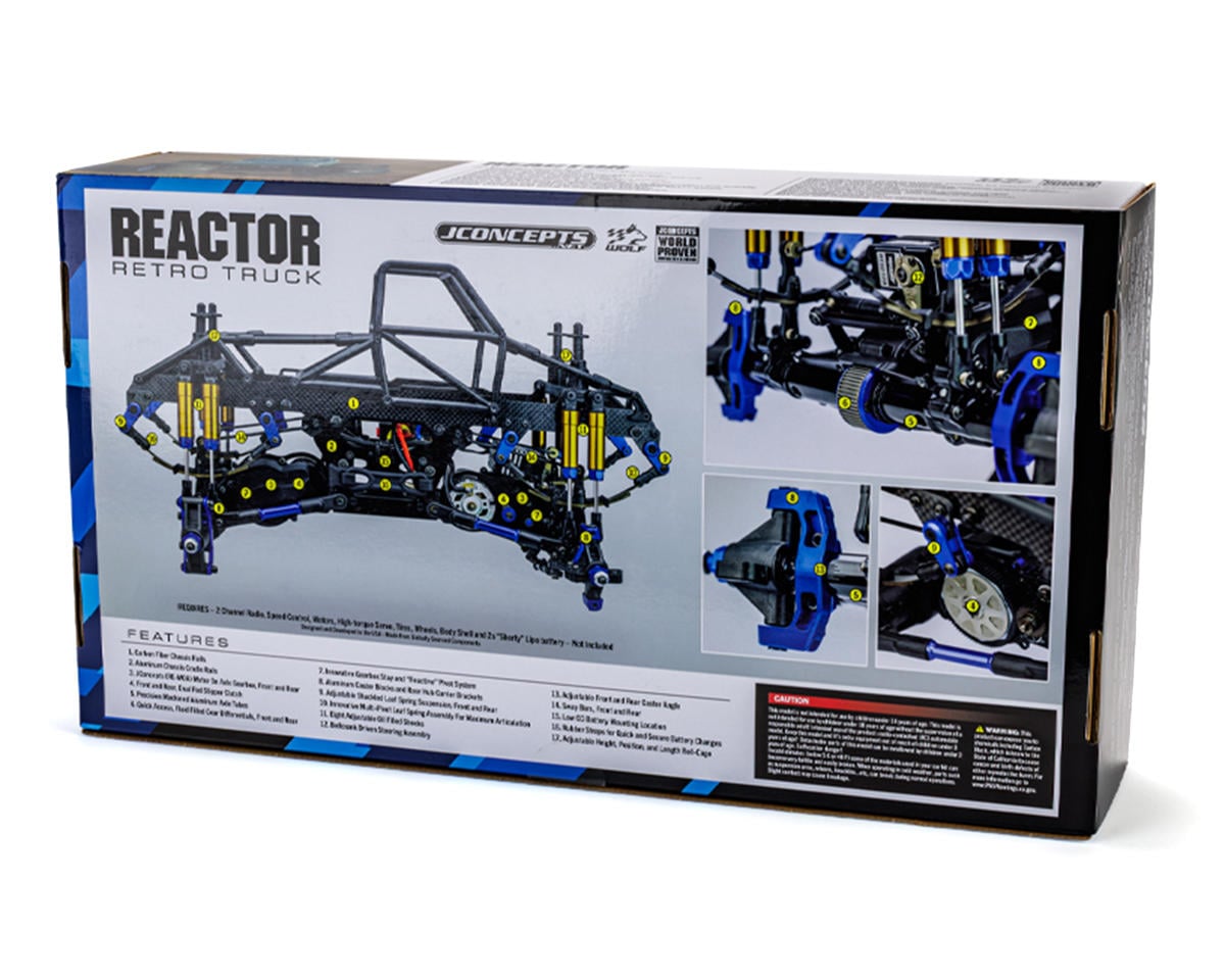 JConcepts Reactor Stage 2 "Wolf" 1/10 Electric 4x4 Monster Truck Kit (Racer)